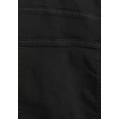 pantaloni cargo in navetta gamba straight lunghezza cropped nero donna large