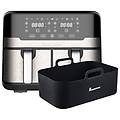 rocket duo 900 friggitore senza doppio olio colore nero capacità di 9l e 2400w schermo a led
