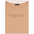 t-shirt a maniche lunghe in jersey con logo in strass ginge root donna small