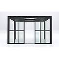 laterale in policarbonato per pergola bioblimatica 4 m cm 370 l x grigio scuro 370 x 238 x 3 cm
