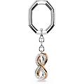 Swarovski Portachiavi Infinito Bianco Mix Di Finiture