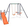 - set altalene con scivolo e 3 sedili arancione