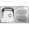 tm861irpc lavello cucina 1 vasca da incasso con gocciolatoio dx larghezza 86 cm materiale acciaio