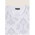 felpa girocollo in jersey fantasia floreale allover ikat white donna extra small