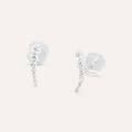 orecchini pendenti claire oro bianco cubic zirconia collezione claire oro bianco