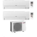 climatizzatore dual split linea smart msz-hr 12+12 con mxz-2ha50vf con inverter r-32 wi-fi opt.