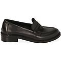 mocassini neri flat in pelle