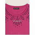 Freddy Canotta In Jersey Con Stampa Floreale Sulle Spalle Beetroot Purple Donna 