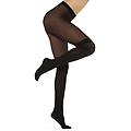 collant longuette a coste donna nero 1/2