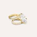 orecchini a cerchio toujours oro giallo cubic zirconia collezione toujours oro giallo