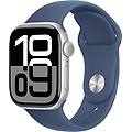 watch series 10 46mm cellular aluminium silver con sport band m/l denim eu