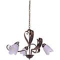 leroy merlin lampadario rustico sonia marrone paralume marrone 3x e14