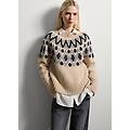 - maglione beige chiaro con motivo jacquard donna beige chiaro taglia xs