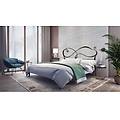 letto in ferro battuto matrimoniale grigio polvere art. nuv (testiera + giroletto + rete 160x200 5