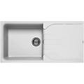 lge48068 ego 480 lavello granitek gocciolatoio reversibile 1 vasca 100 cm titano