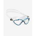 occhialini nuoto planet bianco blu con lenti trasparenti