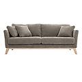 divano sfoderabile in stile scandinavo 3 posti beige con piedini in legno oslo