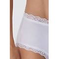 slip alto in cotone e pizzo donna bianco tamaño m