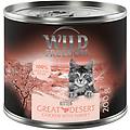 kitten lattine 6 x 200 g umido per gatto wild desert tacchino e pollo