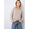 - maglione beige in misto lino regular fit donna beige melange taglia xs