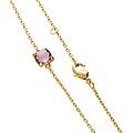 bracciale placcato oro con pietra rosa collezione golden dream giallo
