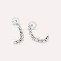 orecchini pendenti tennis claire oro bianco cubic zirconia collezione claire oro bianco