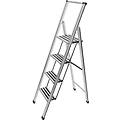 alu-design klapptrittleiter 4-stufig haushaltsleiter (601013100)