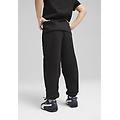 pantaloni della tuta in pile con logo ess n. 1 per bambini black