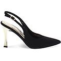 décolleté slingback donna nere tacco 9 5 cm