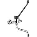 miscelatore per lavello a parete con leva clinica 09488 cromato ottone