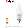 lampadina zigbee led e14 oliva opaco cct 38w= 470lm 260° dimmerabile