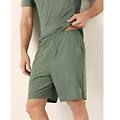 bermuda materiale tecnico elasticizzato con logo sport / verde militare / xxl verde militare