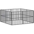 - box per cani 8 pannelli nero acciaio zincato