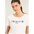 t-shirt con scritta precious moments in strass snow white donna extra small