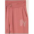 pantaloni sportivi con polsini in costina e strass light mahogany donna large