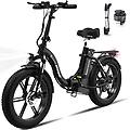 bicicletta elettrica pieghevole per adulti pneu 4. 0 batteria 13ah ek6 nero