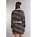 kimono in raso di viscosa cool elegance donna nero taglia m/l