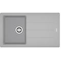 lavello integrato 1 vasca con gocciolatoio laterale destro o sinistro boston l 86 x l 50 cm argento