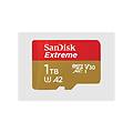 sandisk microsd extreme a2 1tb + ad-oro/rosso