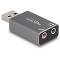 scheda audio esterna 66633 usb-a 2x3 5 mm alluminio grigio