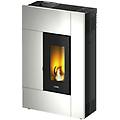 stufa a pellet spirit 5 grigio rosso bianco 5 kw acciaio