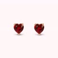 orecchini cuore a lobo in cubic zirconia