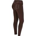 pantaloni n. o. w. superskinny fronte similpelle french roast donna small