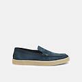 mocassini da uomo in suede blu