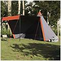- tenda familiare tipi 6 persone grigia e arancione impermeabile