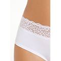 culotte in cotone con pizzo riciclato donna bianco tamaño l