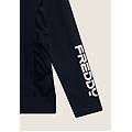felpa donna chiusura zip e cappuccio con inserti floreali blue-allover leaves blue donna extra