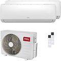 condizionatore elite f2 dual split 18000+18000 btu inverter a++ wifi unità esterna 7. 9 kw