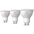 faretto intelligente hue white and color ambiance gu10 3pz led 4 2w rgb+cct bluetooth zigbee