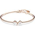 bracciale rigido mesmera taglio misto bianco placcato color oro rosa os